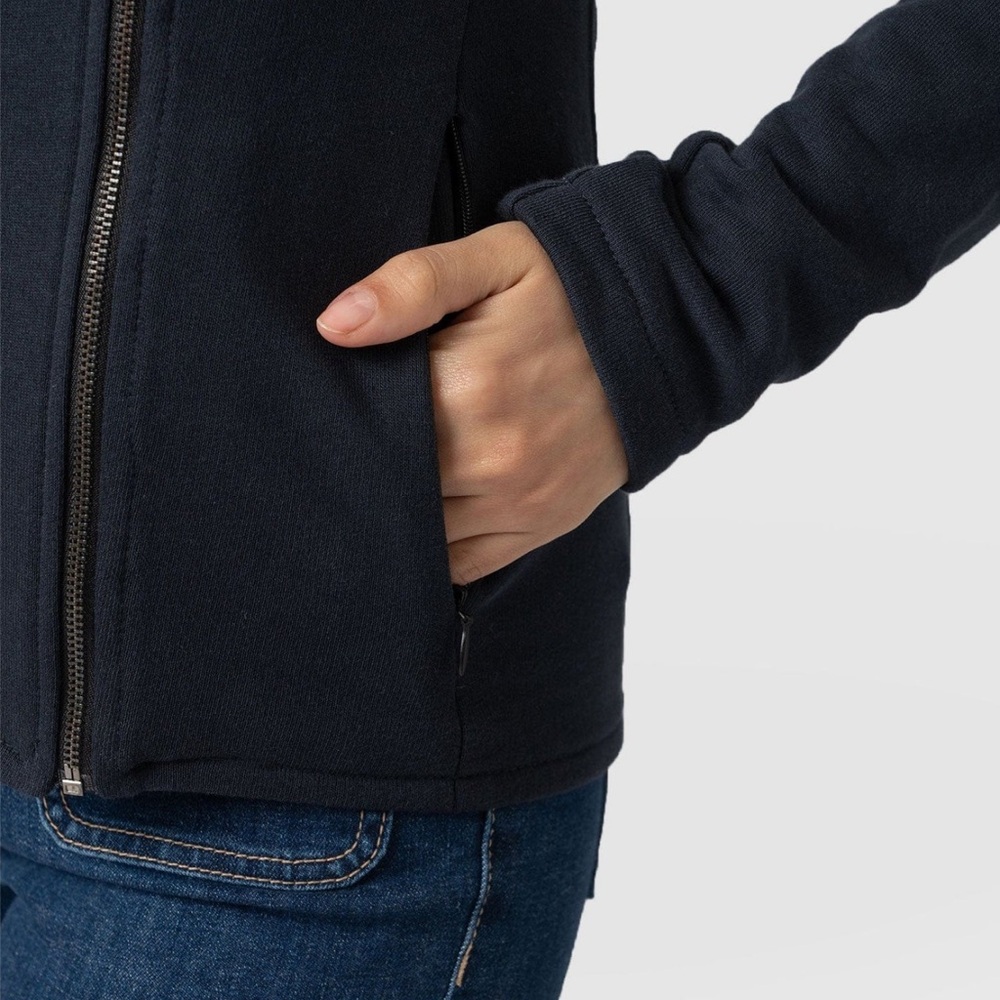 Saint + Sofia Navy Biker Jacket - image 5